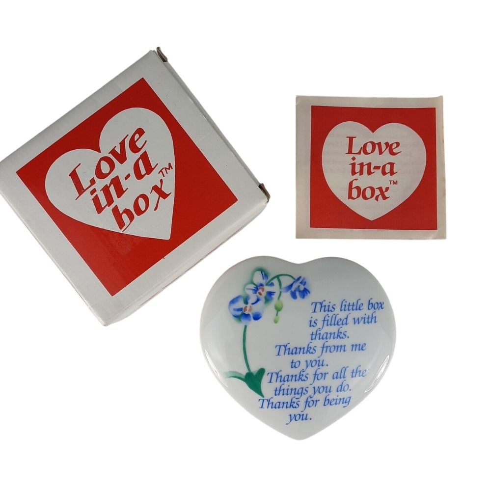 Love in a Floral Trinket Box Thanks for being You Original Red Plate Co Vintage